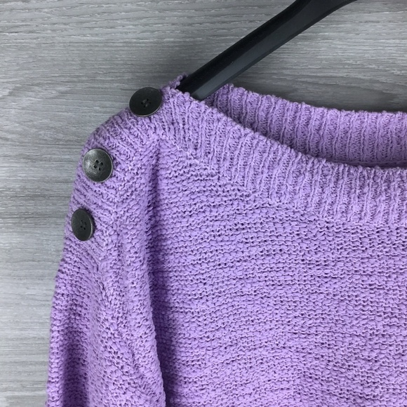 Caslon Button Shoulder Boat Neck Sweater - Picture 4 of 7